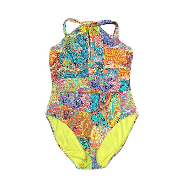 Rod Bleu Beattie Bohemian High Neck Mio Keyhole One Piece - Picture 5 of 14